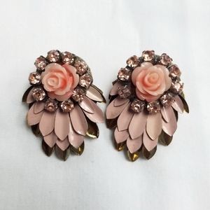 Anthropologie Deepa Gurnani Rose Talon Earrings